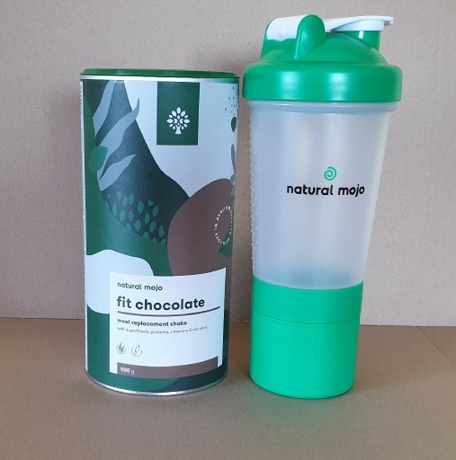 Zdjęcie oferty: NATURAL MOJO SHAKE - Zestaw Fit Chocolate + shaker