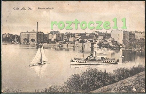 Zdjęcie oferty: OSTRÓDA Osterode Drewenzbucht  parowiec łódź 1913