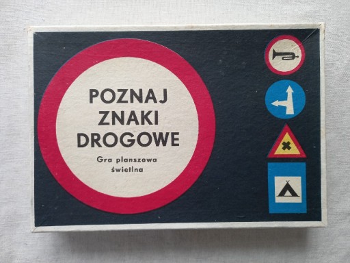 Zdjęcie oferty: Retro gra planszowa świetlna Poznaj znaki drogowe 