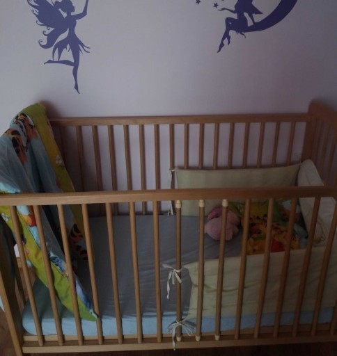Zdjęcie oferty: Łóżeczko dla niemowląt, łóżeczko drewniane 