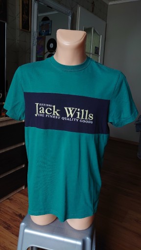 Zdjęcie oferty: Jack Wills t-shirt męski M turkus zielony granat