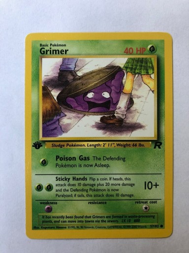 Zdjęcie oferty: Grimer karta pokemon 57/82 Team Rocket TR  1st NM