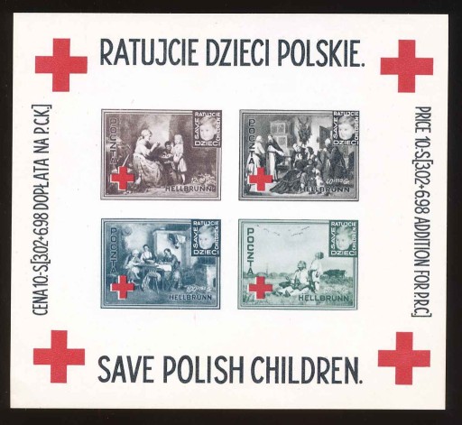 Zdjęcie oferty: 1945 OBÓZ POLSKI HELLBRUNN, BLOK PCK. **