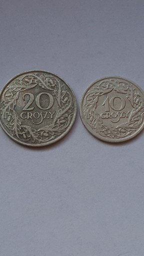Zdjęcie oferty: 10 i 20  Groszy 1923r.  Polska II RP #105