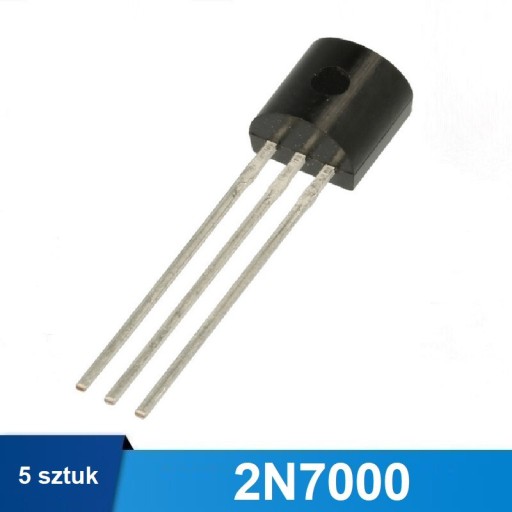 Zdjęcie oferty: 2N7000 Tranzystor unipolar N-MOSFET TO92 [5szt.]