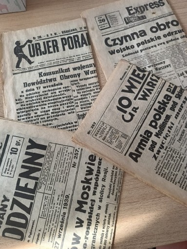 Zdjęcie oferty: Stare gazety wojenne