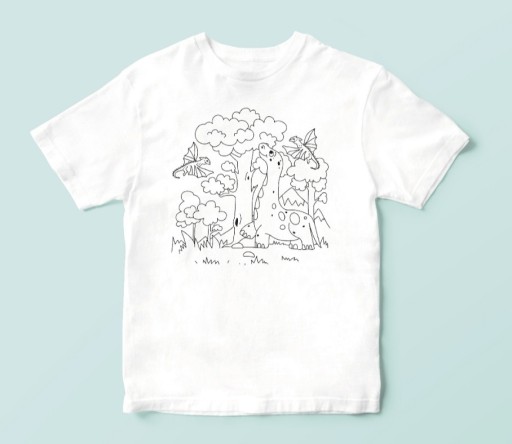 Zdjęcie oferty: Koszulka do kolorowania Dinozaur roślinożerny r134