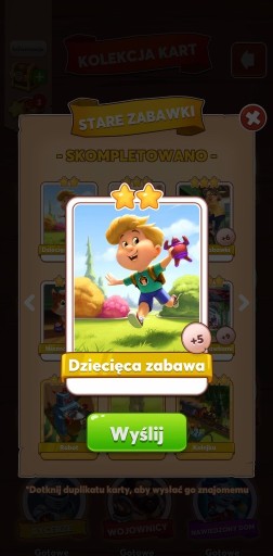 Zdjęcie oferty: Dziecięca zabawa STARE ZABAWKI KARTA COIN MASTER 