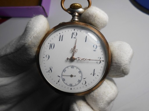 Zdjęcie oferty: Stary zegarek kieszonkowy ze srebra koperta !