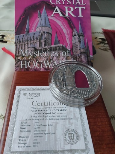 Zdjęcie oferty: Srebrna moneta Mysteries of Hogwarts