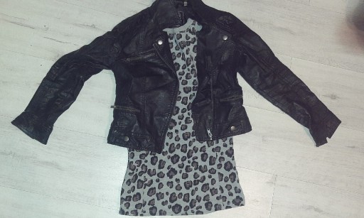 Zdjęcie oferty: Ciepła sukienka stylowa leopard wiosna jesień r116