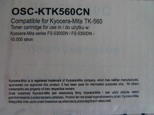 Zdjęcie oferty: KYOCERA-MITA OSC-KTK560CN