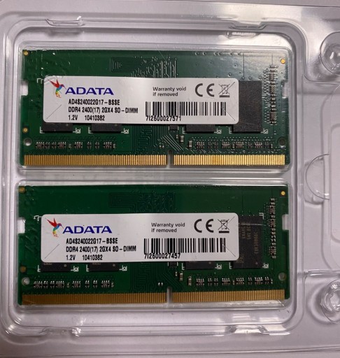 Zdjęcie oferty: Pamięć ADATA 4GB (2x2GB) DDR4 (AD4S240022G17-BSSE)