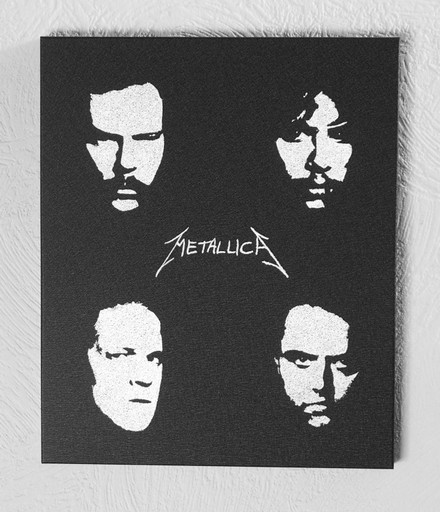Zdjęcie oferty: Metallica Obraz ręcznie grawerowany ... Staloryt