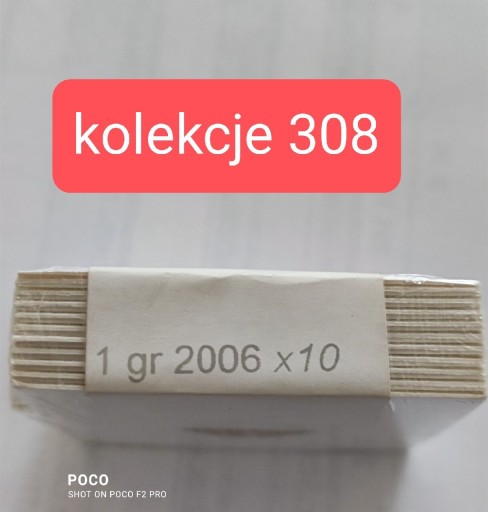 Zdjęcie oferty: 10 sztuk 1gr 2006 mennicze w holderach