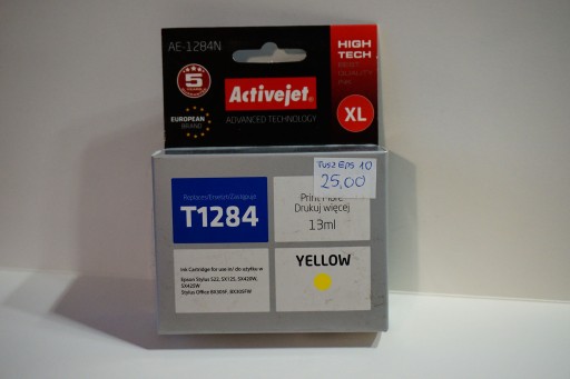 Zdjęcie oferty: Tusz do Epson T1284 13ml yellow / żółty