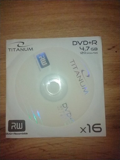 Zdjęcie oferty: Płyta DVD+R Titanum 4,7GB + koperta
