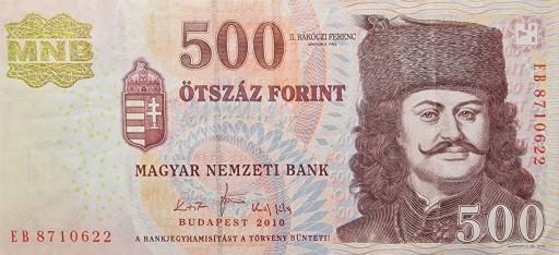 Zdjęcie oferty: WĘGRY 500 FORINT banknot obiegowy