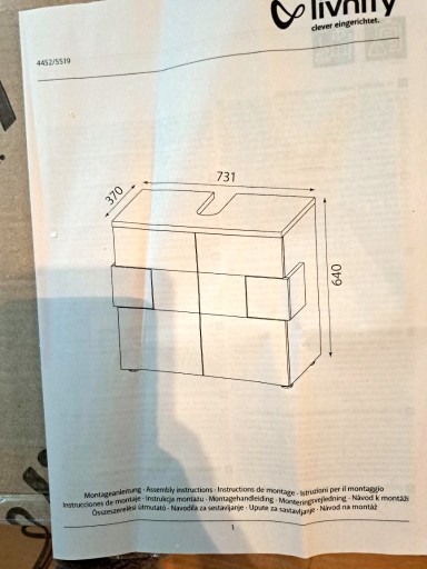 Zdjęcie oferty: Szafka pod umywalkę kolor szara z białym