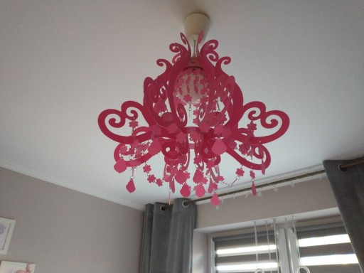 Zdjęcie oferty: Lampa sufitowa do pokoju dla dziewczynki, rożowa