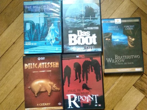 Zdjęcie oferty: DVD  Das Boot,Delicatessen,Rpoint, million dollar