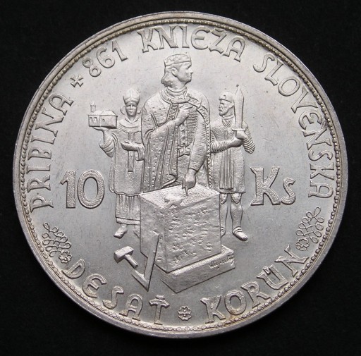Zdjęcie oferty: Słowacja 10 koron 1944 - Pribina - bez krzyża