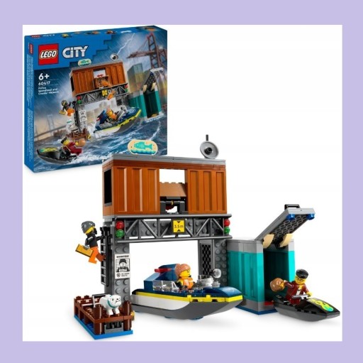 Zdjęcie oferty: LEGO CITY 60417 Policyjna motorówka i Kryjówka