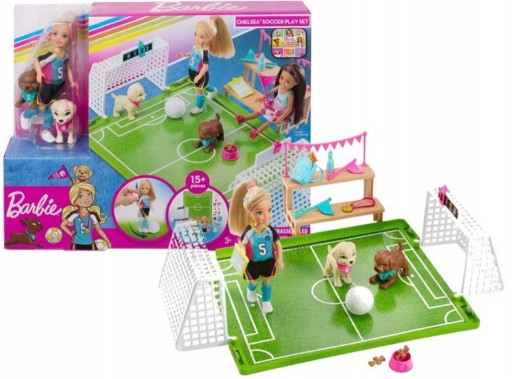 Zdjęcie oferty: Barbie lalka Chelsea Boisko do piłki nożnej zestaw NOWY na prezent