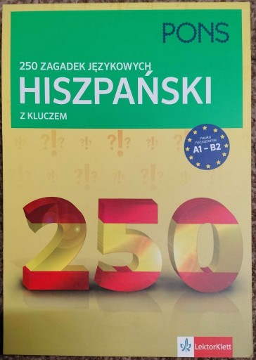 Zdjęcie oferty: Hiszpański 250 zagadek językowych z kluczem PONS