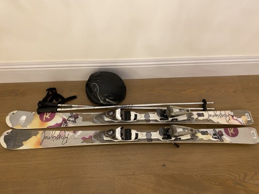 Zdjęcie oferty: Narty Rossignol damskie 146cm + Kijki i kask Uvex