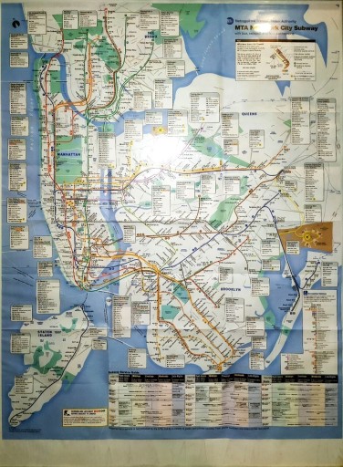 Zdjęcie oferty: Plan nowojorskiego metra w metalowej ramie 