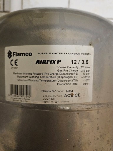 Zdjęcie oferty: naczynie wzbiorcze FLAMCO AIRFIX P 12/3,5 bar