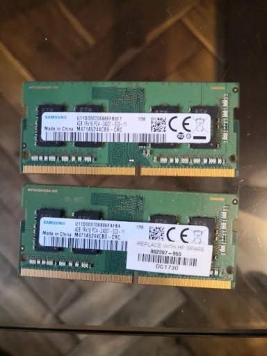 Zdjęcie oferty: Pamięć RAM do laptopa 2x4GB DDR4 Samsung 2400MHz