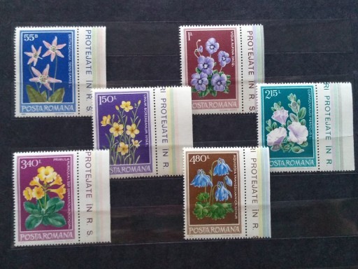 Zdjęcie oferty: Znaczki Rumunia 1979 flora kwiaty z marginesami 