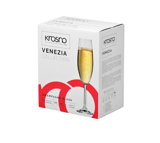 Zdjęcie oferty: Kieliszki do szampana Krosno Glass Venezia