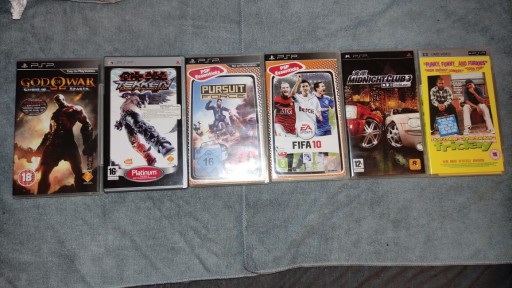 Zdjęcie oferty: God of War Tekken Pursuit Force FIFA Midnight PSP