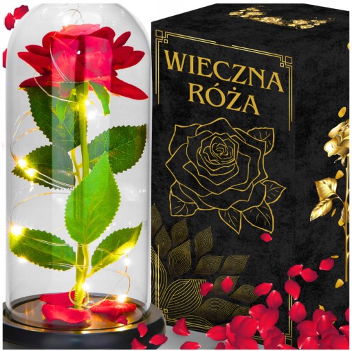 Zdjęcie oferty: WIECZNA RÓŻA W SZKLE ŚWIECĄCA LED 