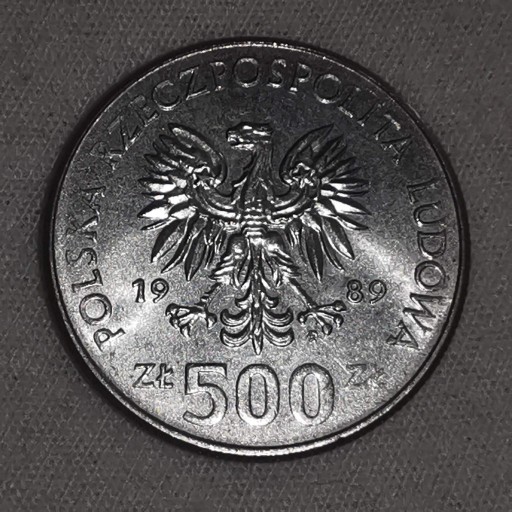 Zdjęcie oferty: [36] 500 złotych - 1989 - Władysław II Jagiełło #2