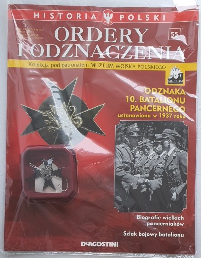 Zdjęcie oferty: Ordery I Odznaczenia DeAgostini 55 Odznaka 10. Bat