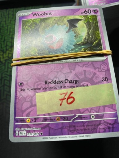 Zdjęcie oferty: Karty pokemon TCG Holo 76 kart (PAF)