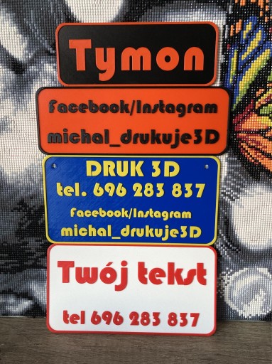 Zdjęcie oferty: Tabliczka opisowa imię logo wizytówka tablica znak