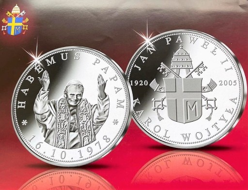 Zdjęcie oferty: Komunia prezent srebro numizmaty Św. Jana Pawła II