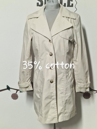 Zdjęcie oferty: H&M płaszcz trencz beżowy przejściowy 38 M