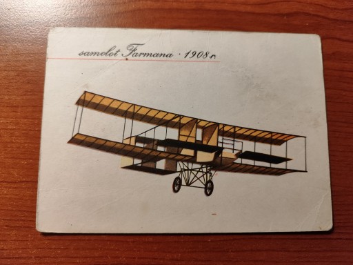 Zdjęcie oferty: Pocztówka kartka Samolot Farmana 1908r.  Ruch 1967