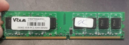 Zdjęcie oferty: Pamięć RAM 1024MB PC2-5300 VRAM 667 MHz 