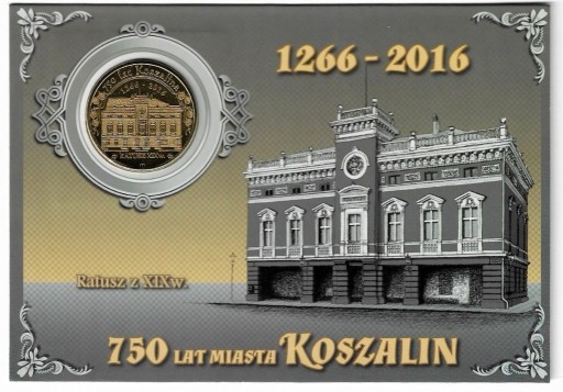 Zdjęcie oferty: 750 lat Koszalina - złoty szeląg