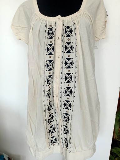 Zdjęcie oferty: Bluzka sukienka tunika haft wyszywana ecru atmosphere