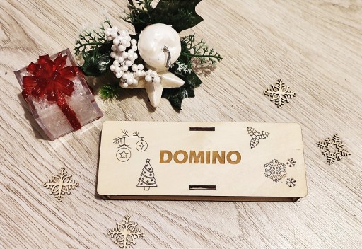 Zdjęcie oferty: Domino,wersja świąteczna,Boże Narodzenie,drewno 