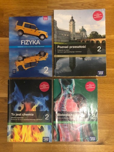 Zdjęcie oferty: książki do 2 klasy fizyka,historia,chemia,biologia