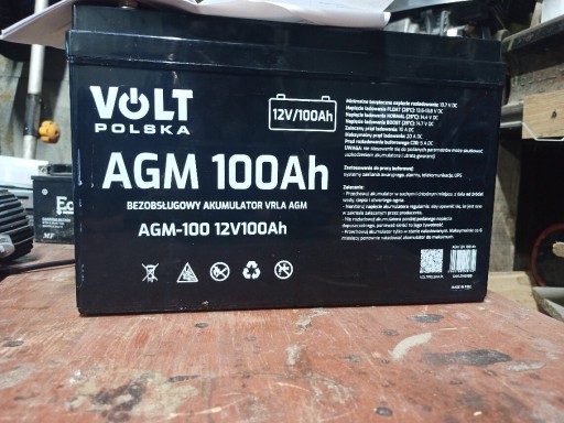 Zdjęcie oferty: Akumulatory AGM Volt Polska 12V 100Ah nowe 